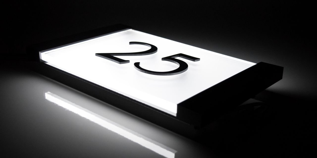  Aspire LED House Sign – a striking, contemporary design with back illumination