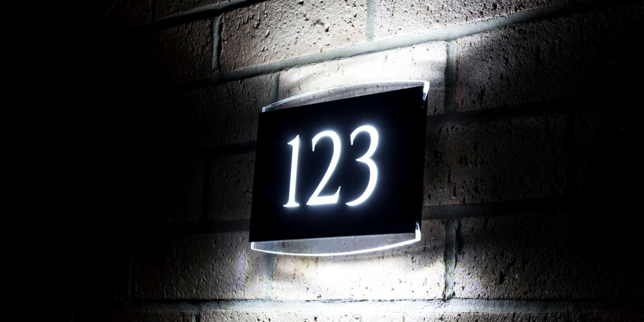 Horizon Custom LED Back and Edge Lit House Number or Name Sign