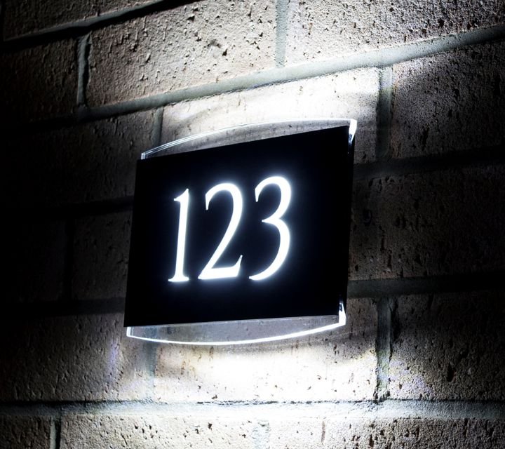 Horizon Custom LED Back and Edge Lit House Number or Name Sign