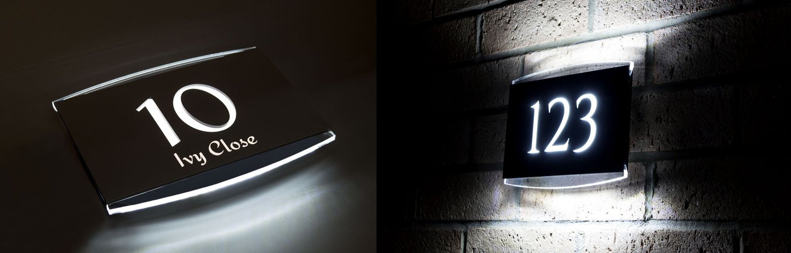 Horizon Custom LED Back and Edge Lit House Number or Name Sign